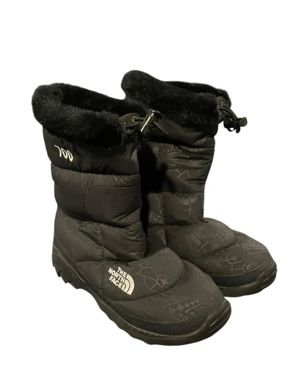 Womens Size 6 North Face Nuptse Boots Winter Black 700 Goose Down Insulated Shoe